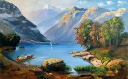 The landscape with a lake